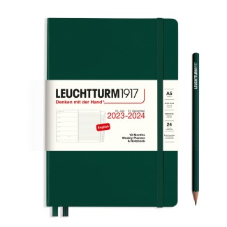 LEUCHTTURM1917 Medium (A5) Weekly Planner 2024 & Notebook 18 maanden