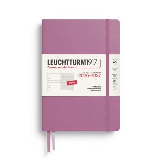 LEUCHTTURM1917 Medium (A5) Weekly Planner 2027 & Notebook 18 maanden