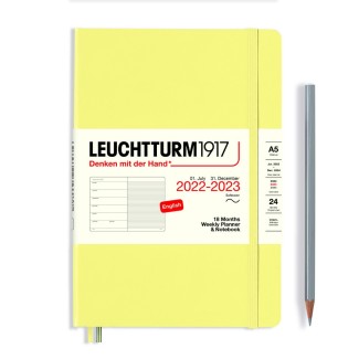LEUCHTTURM1917 Medium (A5) Weekly Planner 2023 & Notebook 18 maanden