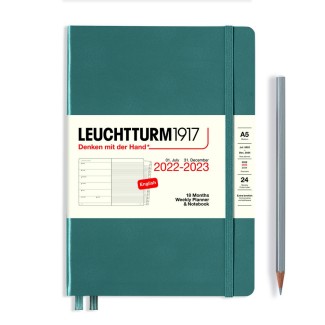 LEUCHTTURM1917 Medium (A5) Weekly Planner 2023 & Notebook 18 maanden