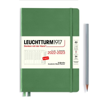 LEUCHTTURM1917 Medium (A5) Academic Week Planner 2023 - 18 maanden