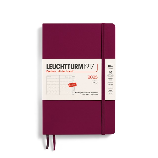 LEUCHTTURM1917 Paperback Monthly planner 2025 & Notebook Softcover
