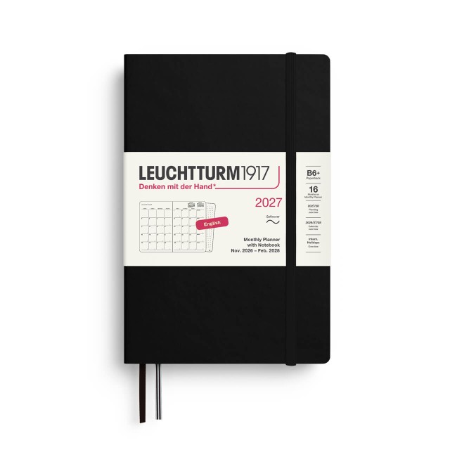 LEUCHTTURM1917 Paperback (B6+) Monthly Planner 2027 & Notebook