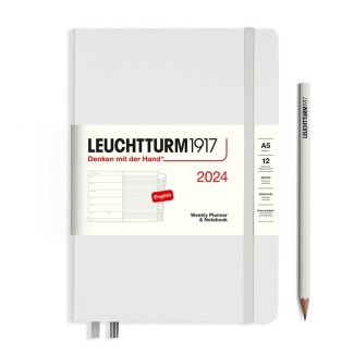 LEUCHTTURM1917 Medium (A5) Weekly Planner 2024 & Notebook