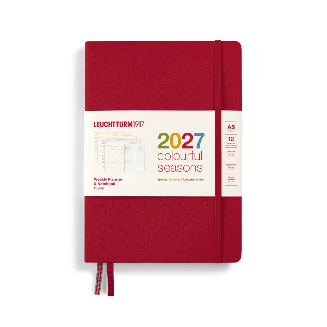 LEUCHTTURM1917 Medium (A5) Weekly Planner 2027 & Notebook dotted
