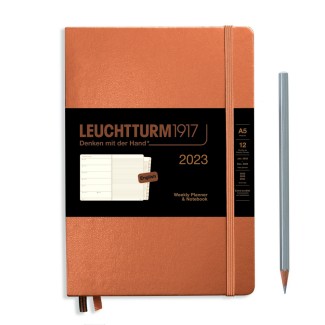 LEUCHTTURM1917 Medium (A5) Weekly Planner 2023 & Notebook Metallic Edition