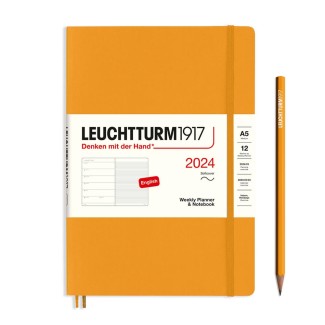 LEUCHTTURM1917 Medium (A5) Weekly Planner 2024 & Notebook Softcover