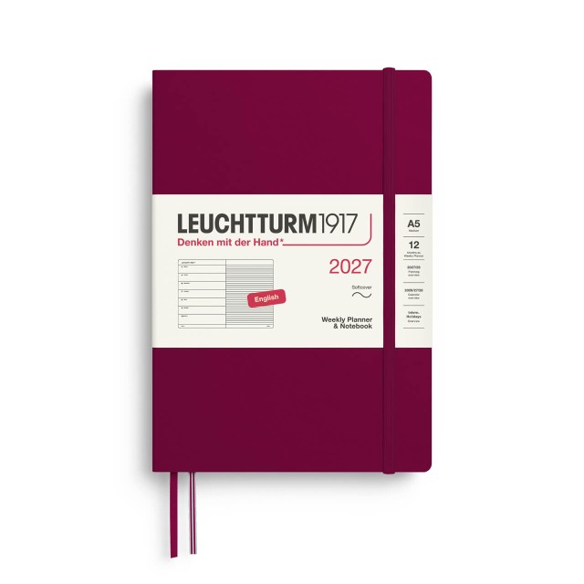LEUCHTTURM1917 Medium (A5) Weekly Planner 2027 & Notebook Softcover
