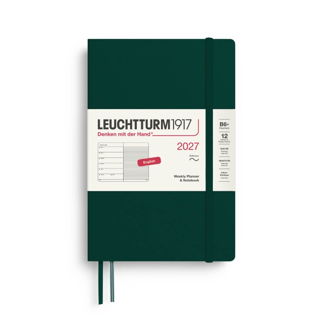 LEUCHTTURM1917 Paperback (B6+) Weekly Planner 2027 & Notebook Softcover