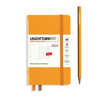 LEUCHTTURM1917 Pocket (A6) Weekly Planner 2024 & Notebook