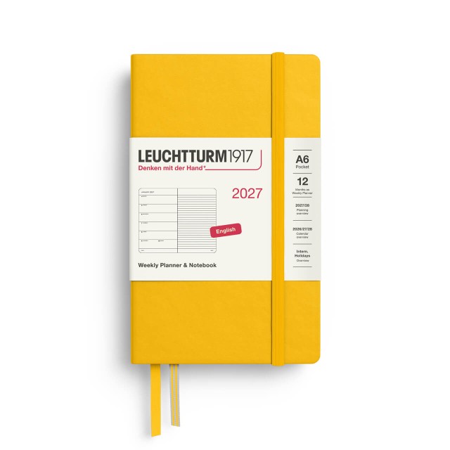 LEUCHTTURM1917 Pocket (A6) Weekly Planner 2027 & Notebook