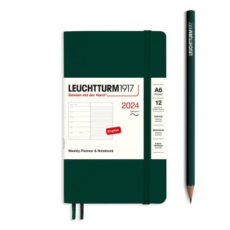LEUCHTTURM1917 Pocket (A6) Weekly Planner 2024 & Notebook Softcover