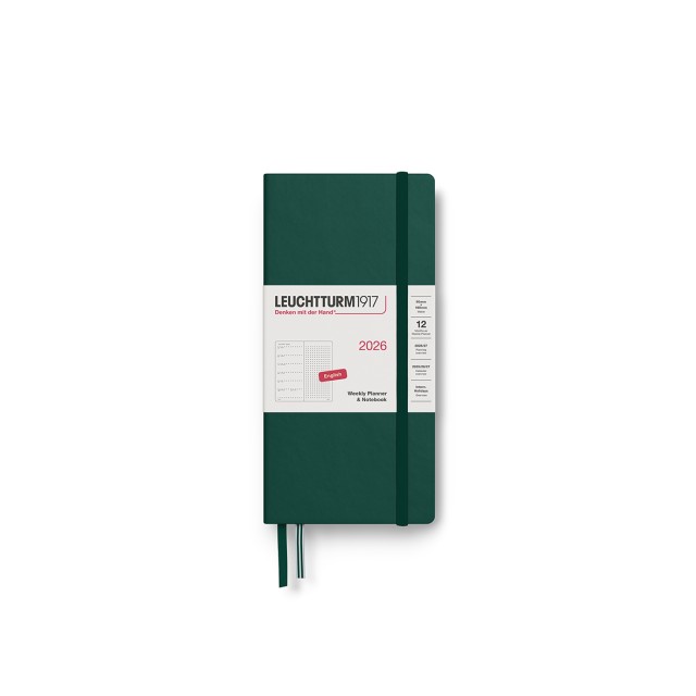 LEUCHTTURM1917 Weekly Planner 2026 & Notebook wallet dotted